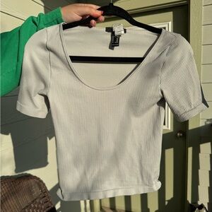 Light grey Tight Crop